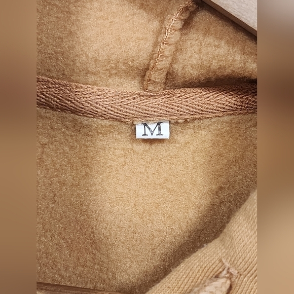 Octane Cut Off Hoodie Tan Womens Size Medium Soft - Picture 8 of 11